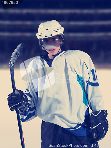 Image of hockey player portrait