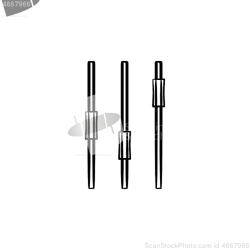 Image of Audio record hand drawn outline doodle icon.