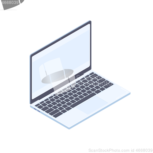 Image of Isometric laptop isolated on white background.