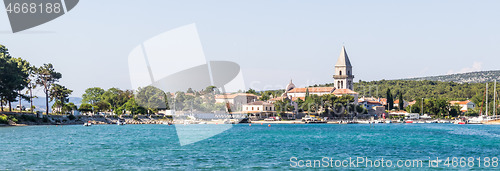 Image of Historic Town of Osor with bridge connecting islands Cres and Losinj, Croatia