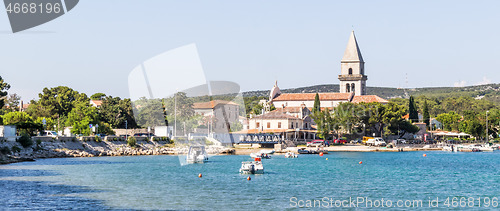 Image of Historic Town of Osor with bridge connecting islands Cres and Losinj, Croatia