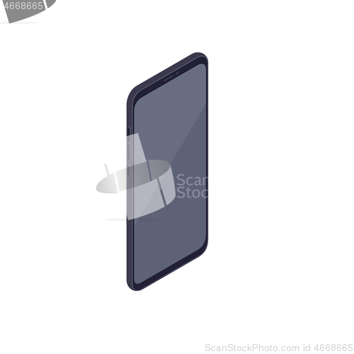 Image of Isometric smartphone isolated on white background.