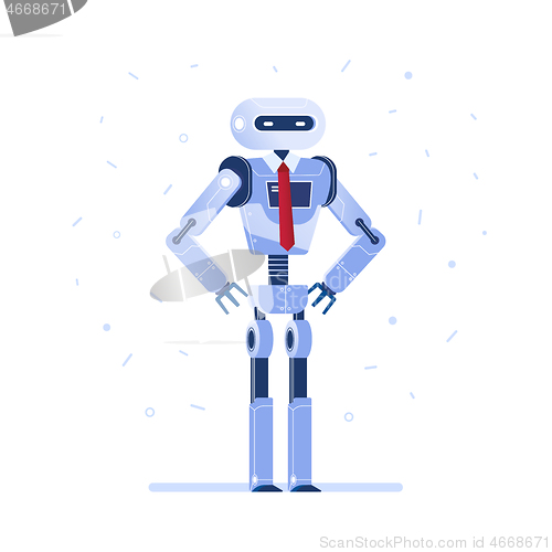 Image of Successful robot businessman with a tie.