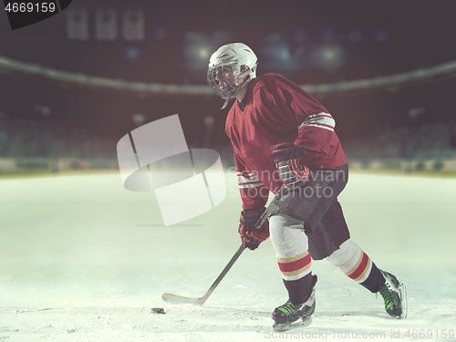 Image of ice hockey player in action