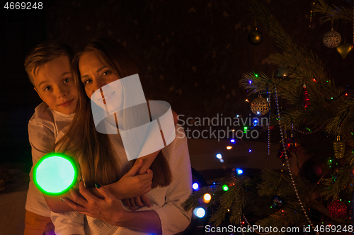 Image of New year, christmas and family concept