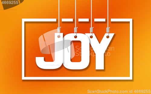 Image of Joy word hang on ropes