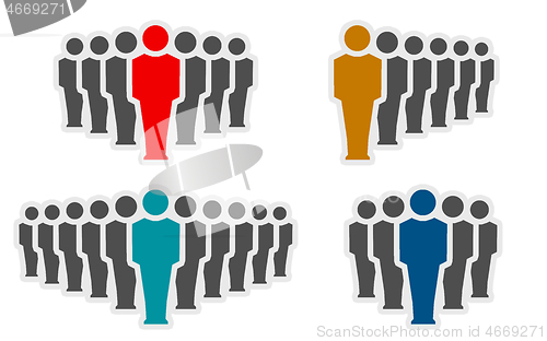 Image of Leadership icon with group of people