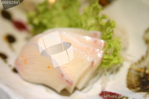 Image of Hamachi Sashimi also known as yellowtail sashimi