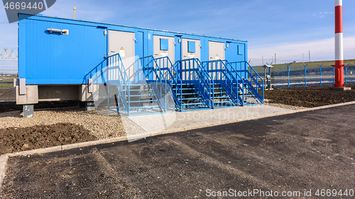 Image of Electrical transformer substation at an industrial facility under construction