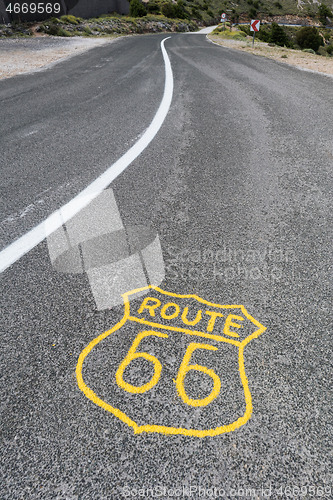 Image of Historic Route 66 crossing the United States of America