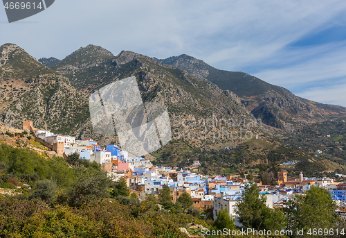 Image of Medina blue city Chefchaouen, Morocco