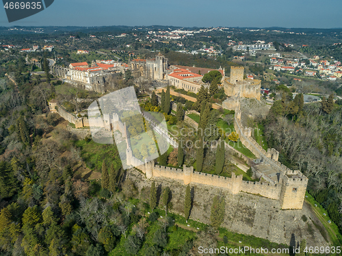 Image of monastery Convent of Christ in Portugal