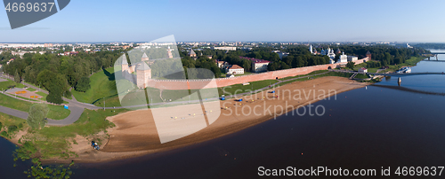 Image of Aerial panorama of Novgorod Kremlin