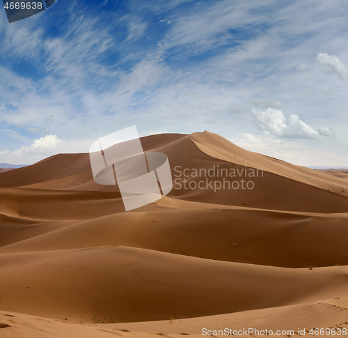 Image of Big sand dunes in Sahara desert