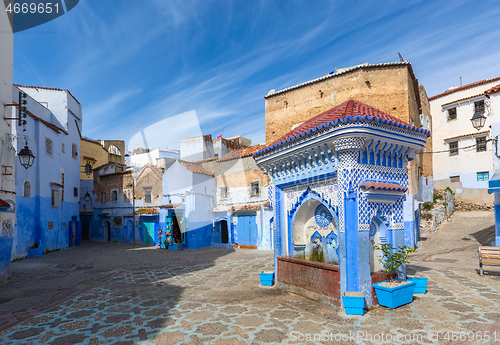 Image of Public fountain in medina of Chefchaouen