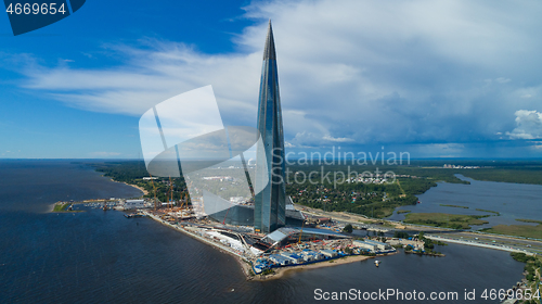 Image of Aerial view of skyscraper Lakhta Center