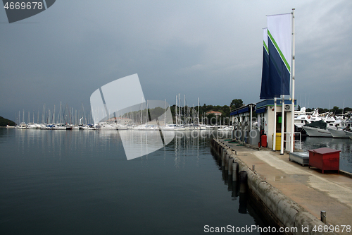 Image of Marine pier with yachts