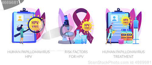 Image of Human papillomavirus vector concept metaphors.