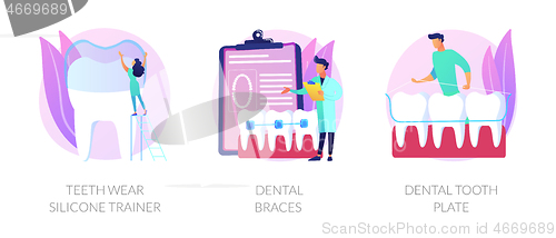 Image of Teeth straightening vector concept metaphors.