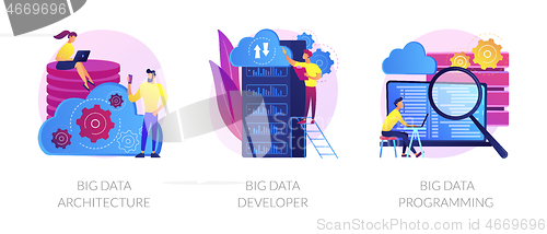 Image of Big data technology vector concept metaphors
