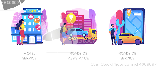 Image of Roadside business abstract concept vector illustrations.