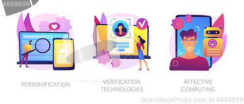 Image of Data access and user experience abstract concept vector illustrations.