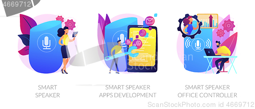 Image of Smart speaker technology vector concept metaphors