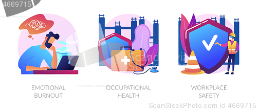 Image of Employee health abstract concept vector illustrations.