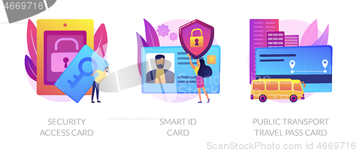 Image of Access and identification cards vector concept metaphors