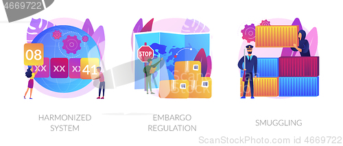 Image of Trading goods limitations vector concept metaphors.