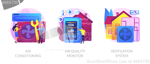 Image of Airing system cleaning vector concept metaphors.