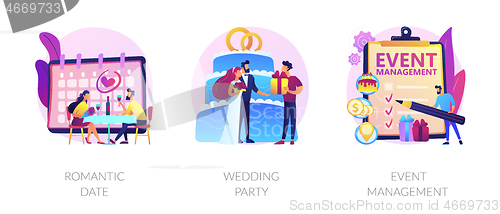 Image of Celebration planning vector concept metaphors.