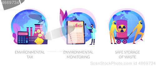 Image of Fighting environmental problems vector concept metaphors