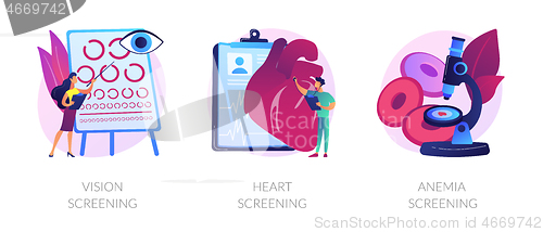 Image of Health condition diagnostics vector concept metaphors.