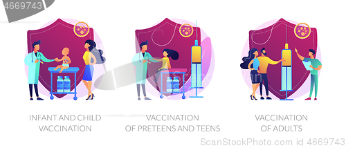 Image of Vaccine-preventable diseases abstract concept vector illustratio