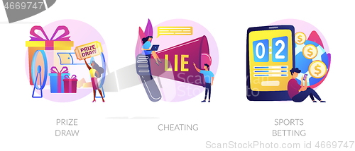 Image of Gambling income vector concept metaphors.