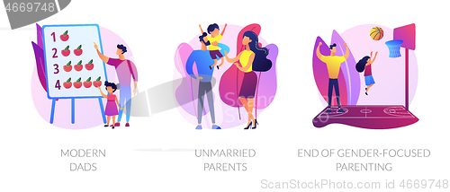 Image of Gender and social equality parenthood abstract concept vector il