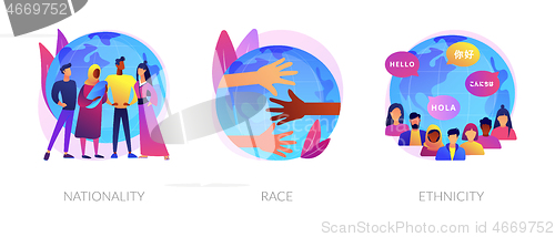 Image of Human diversity abstract concept vector illustrations.