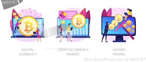 Image of Electronic money turnover vector concept metaphors