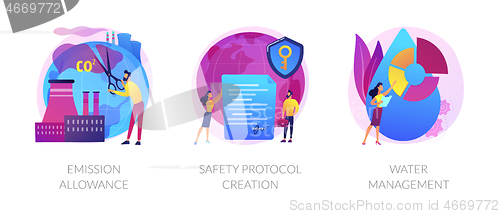 Image of Controlling pollution vector concept metaphors