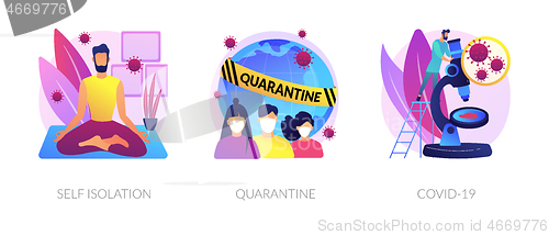 Image of Coronavirus world pandemic abstract concept vector illustrations.