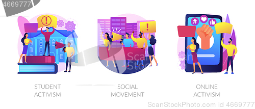 Image of Political and social change abstract concept vector illustrations.