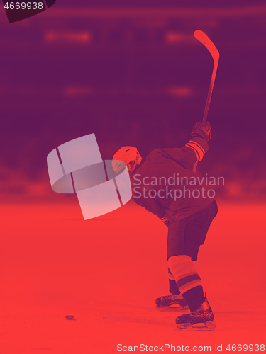 Image of ice hockey player in action