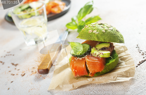 Image of sandwich with salmon