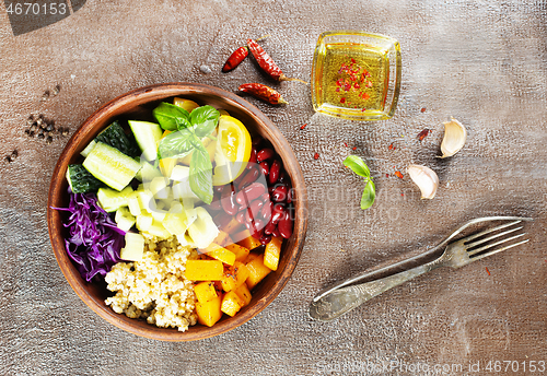 Image of buddha bowl with vegetables