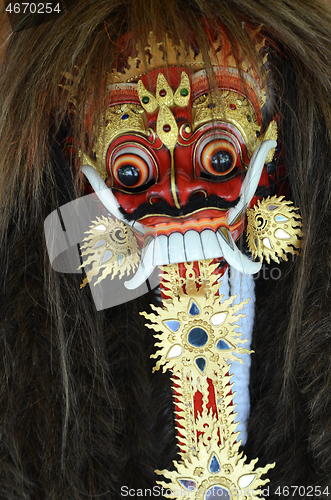 Image of Barong and Rangda used in Bali traditional religious dance