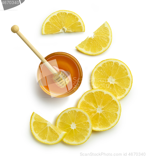 Image of lemon slices and honey