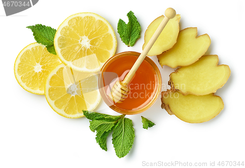 Image of lemon, ginger and honey