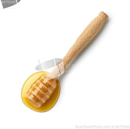 Image of wooden honey spoon