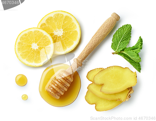 Image of honey, lemon and ginger